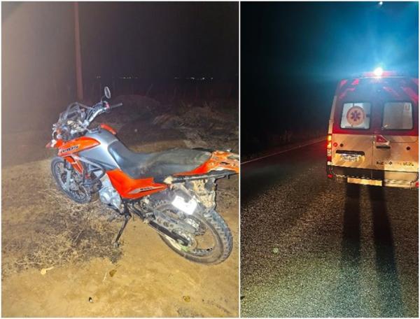 Mulher é perseguida e atingida por carro enquanto pilotava motocicleta em Guanambi.